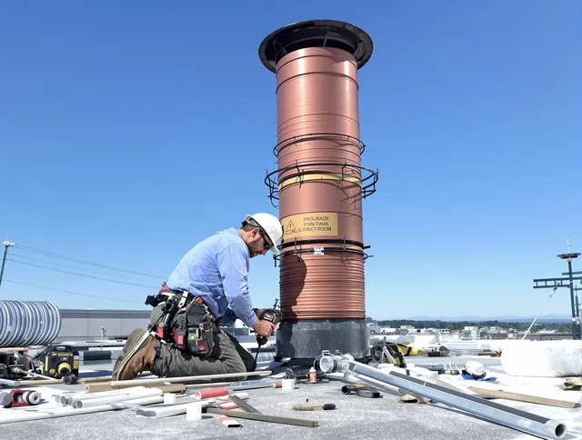 Installed chimney liner by La Habra Chimney Sweep in La Habra, CA