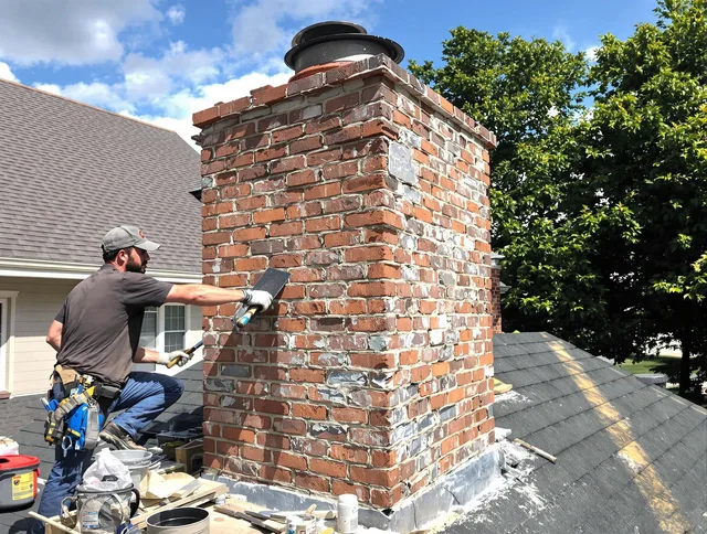 Completed chimney rebuild by La Habra Chimney Sweep in La Habra, CA