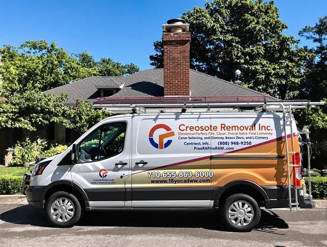 La Habra Chimney Sweep technician removing creosote safely in La Habra, CA