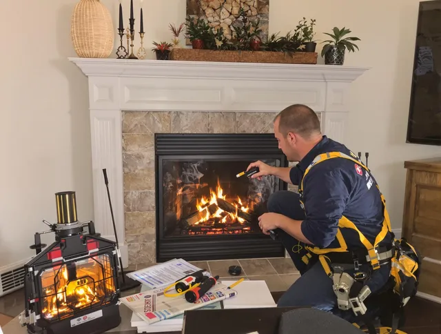 Safety-focused fireplace inspection by La Habra Chimney Sweep in La Habra, CA